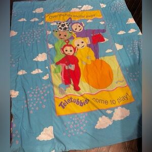 VINTAGE Teletubbies Blue Comforter